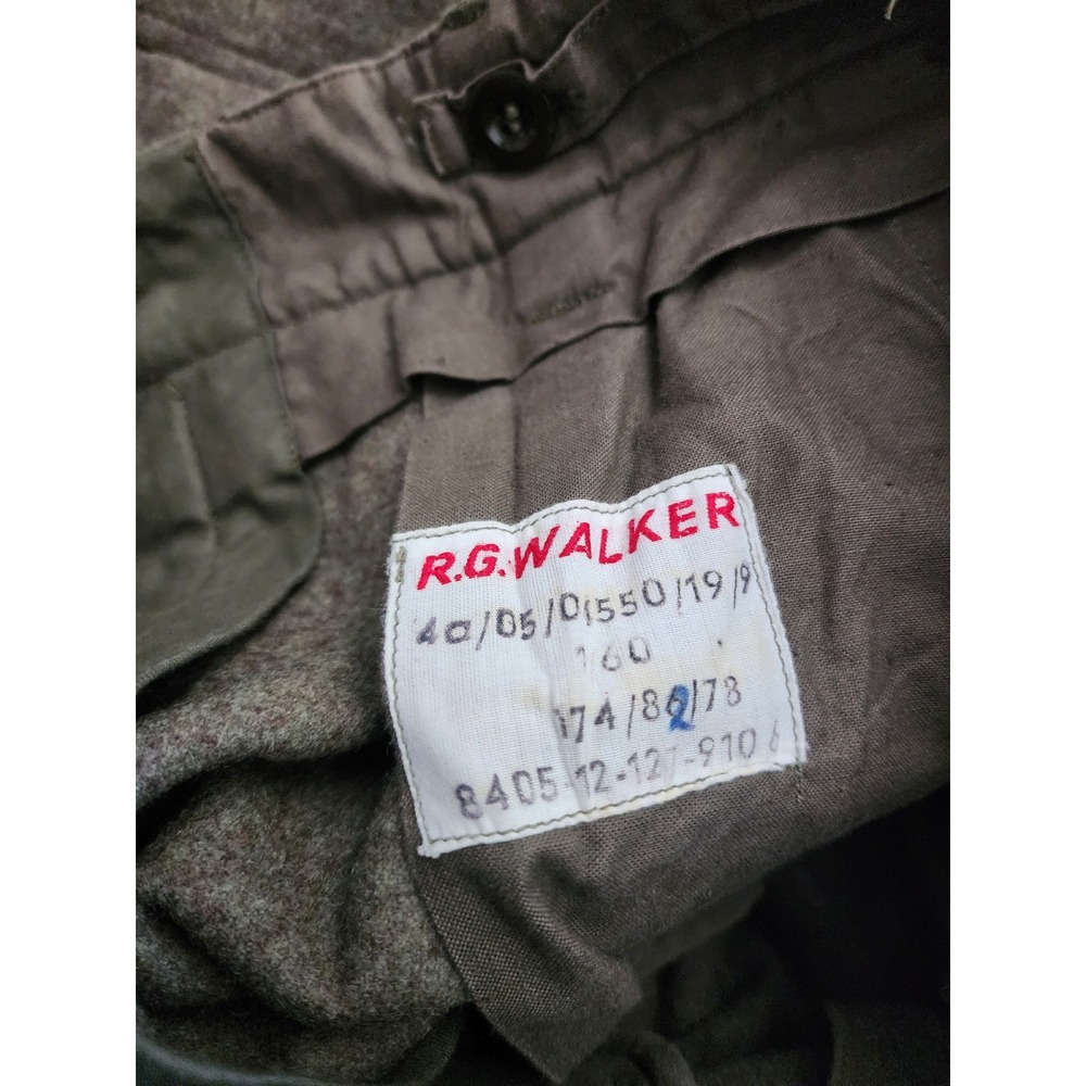 Vintage West German Military Wool Cargo Pants Olive Drab Field Rg Walker View 5